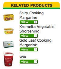 Peerless Foods website with buttons that says 'view'